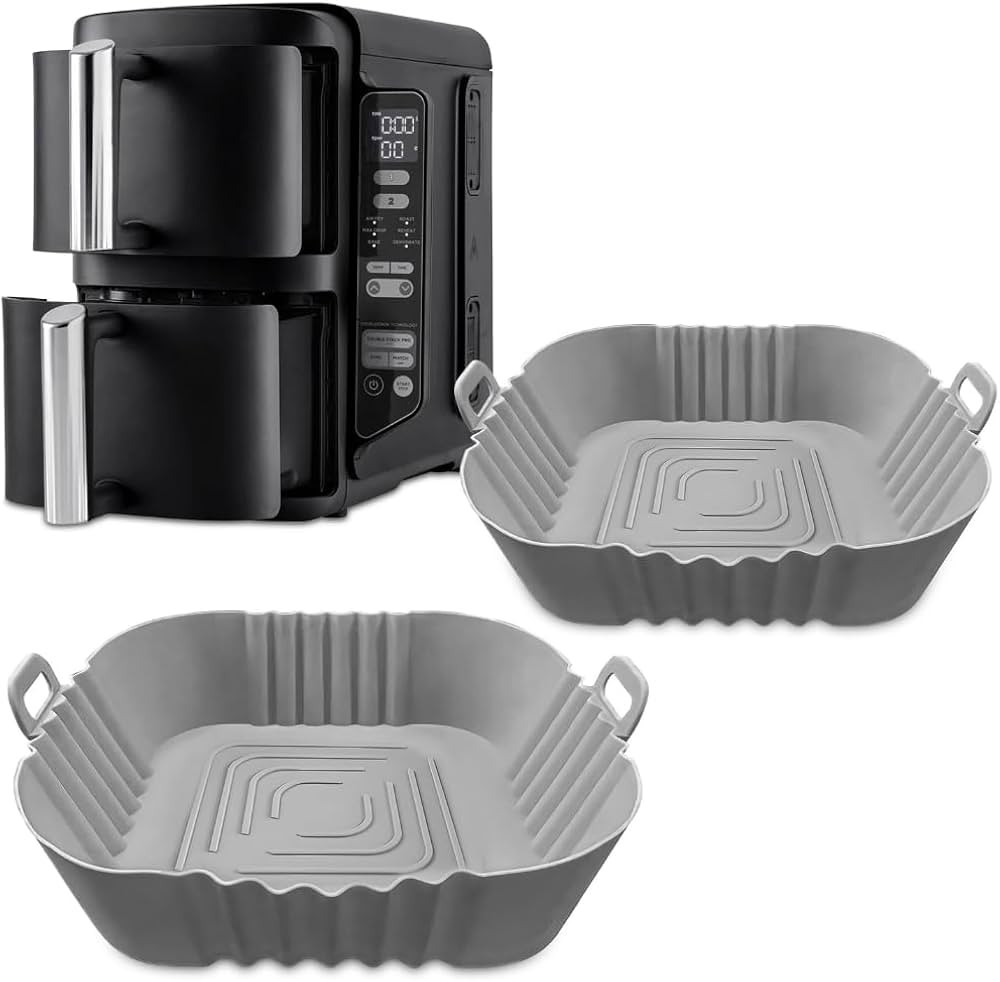 Air Fryer Silicone Liners for Ninja Double Stack 7.6L SL300UK and SL201 8QT: Ninja Double Stack A... | Amazon (US)
