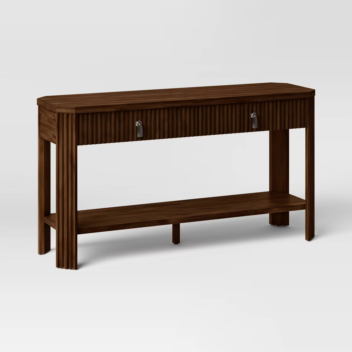 60" Laguna Nigel Fluted Wooden Console Table Brown - Threshold™ designed with Studio McGee | Target