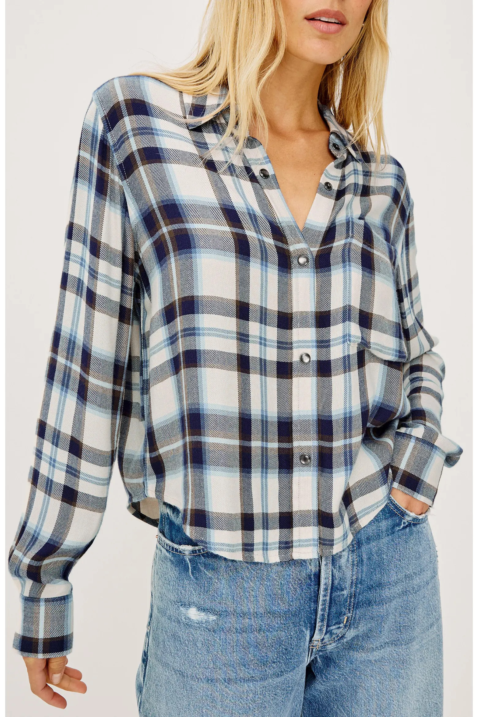 Rails Malin Cropped Plaid Button-Up Shirt (Women) | Nordstrom | Nordstrom