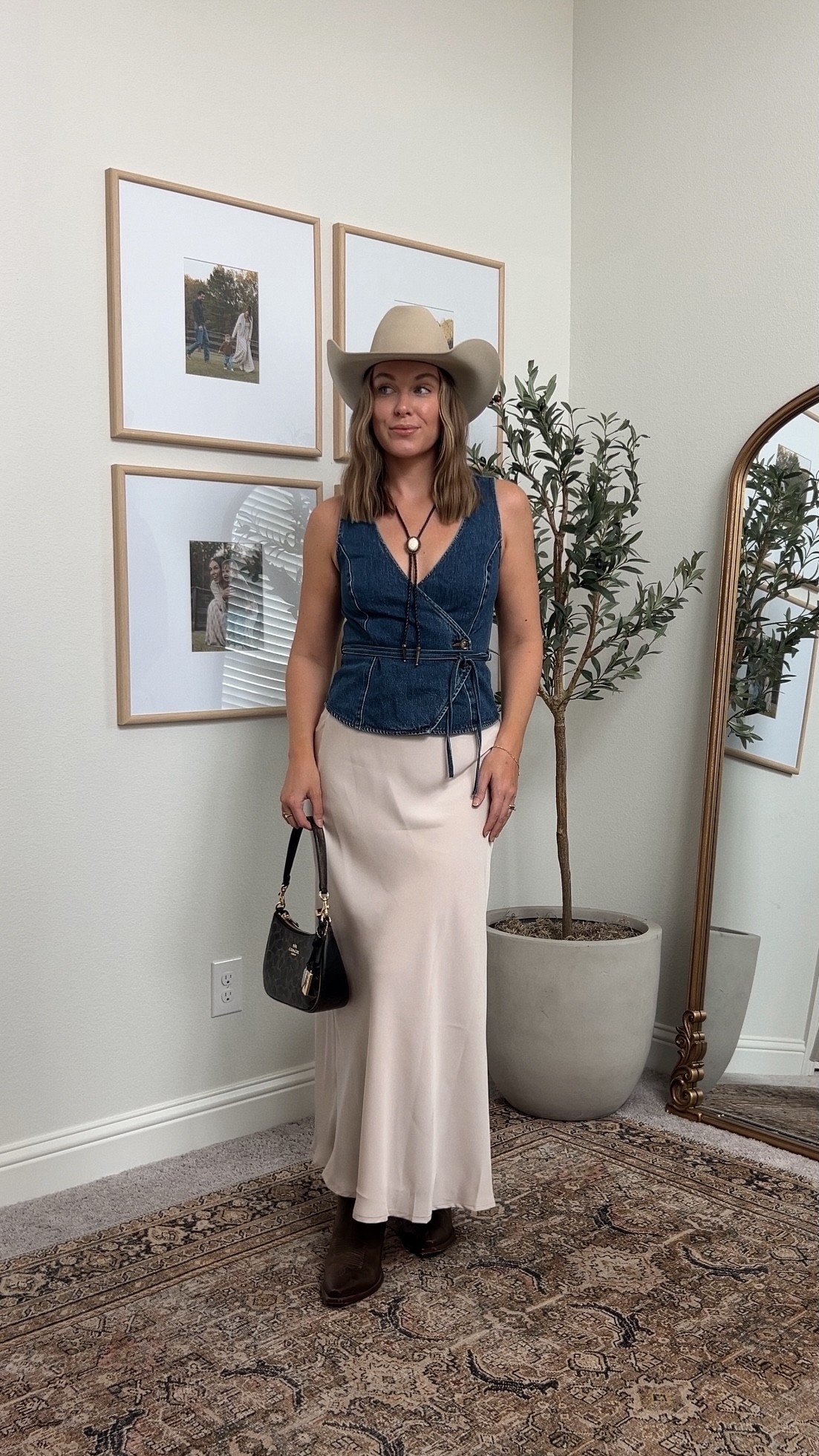 rodeo 🤝🏼 a denim vest 💙🤠 paired with my favorite satin maxi skirt & tecovas of course 💁🏻‍♀️ love the details on this denim vest & it fits like a dream! ✨

Vest & Skirt size US6 @showpo 
Shapewear size L (I sized up so I don’t suffocate lol) 
Boots fit TTS & are seriously so comfortable 


#westernfashion #rodeofashion #styleinspo western fashion, Houston rodeo, #houstonrodeo #rodeohouston

#LTKFestival #LTKootd #LTKSeasonal