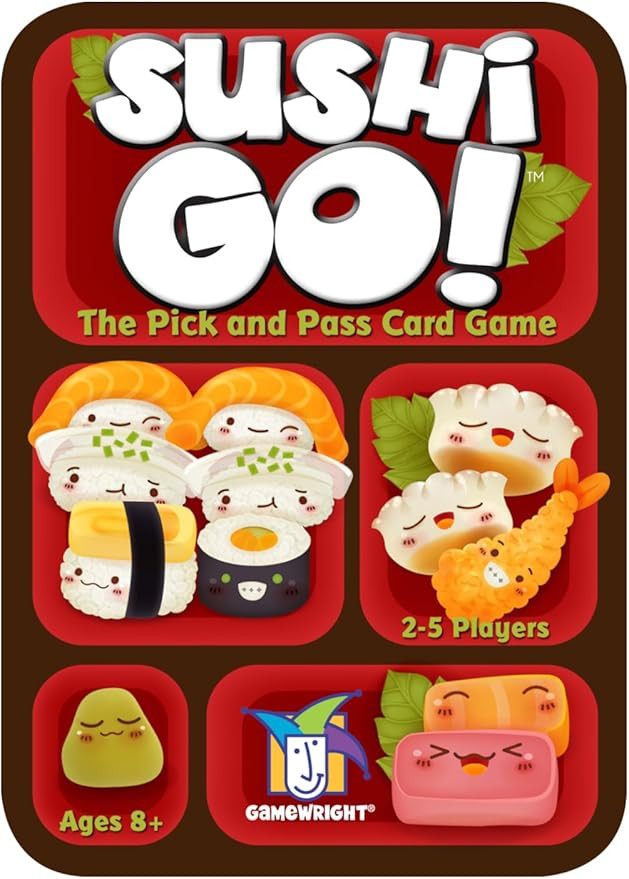 Sushi Go - The Pick and Pass family Card Game from Gamewright, great for 2-5 players aged 8 and u... | Amazon (US)