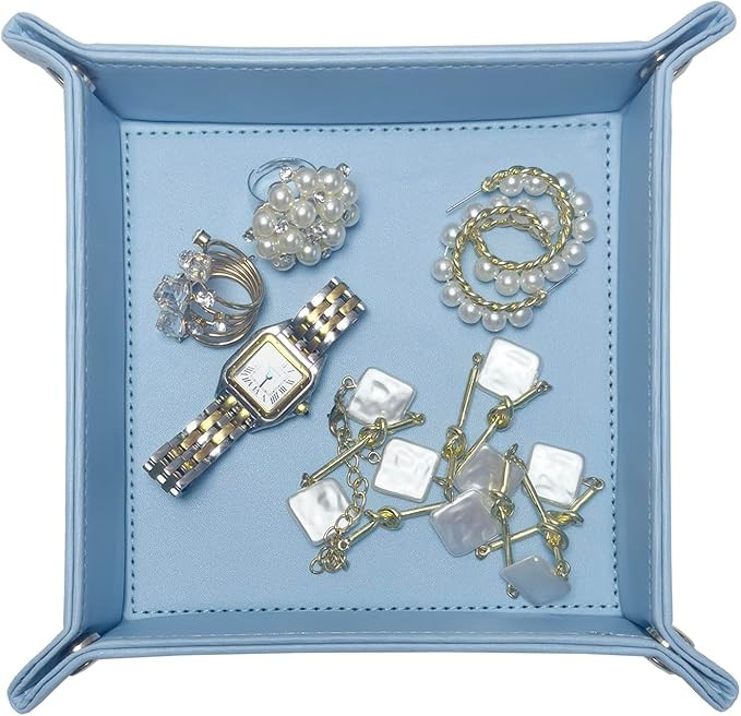 UnionBasic Valet Tray, Jewelry Tray for Rings Watches Earrings, Entryway Catchall Caddy for Coins... | Amazon (US)