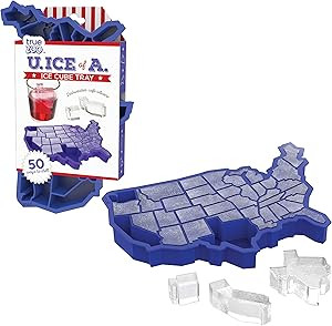 True Zoo U Ice of A, Silicone Ice Cube Tray, USA Ice Mold, Novelty Ice July 4th Party Supplies, D... | Amazon (US)