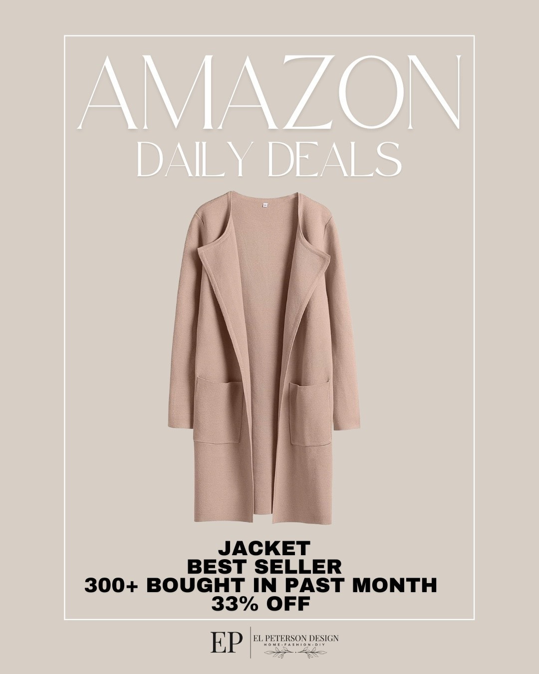 Amazon Daily Deals
Jacket 

#LTKSaleAlert #LTKFindsUnder50 #LTKFindsUnder100