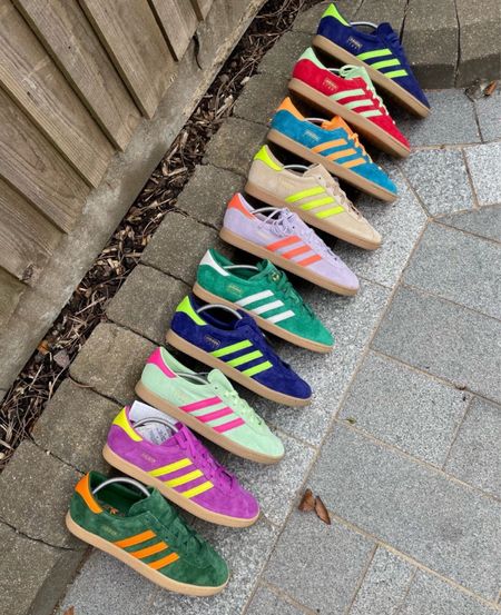 Adidas , colorful suede stacked platform classic soccer shoe! #adidas 

#LTKFindsUnder100 #LTKShoeCrush #LTKActive