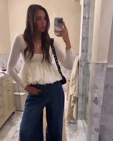 Obsessed with these wide leg jeans