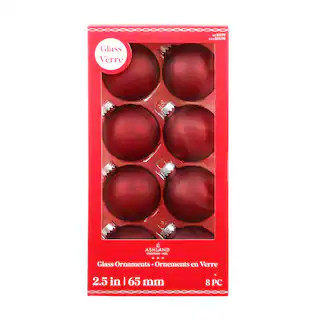 8 Pack 2.5" Frosted Glass Ball Ornament by Ashland® | Michaels | Michaels Stores