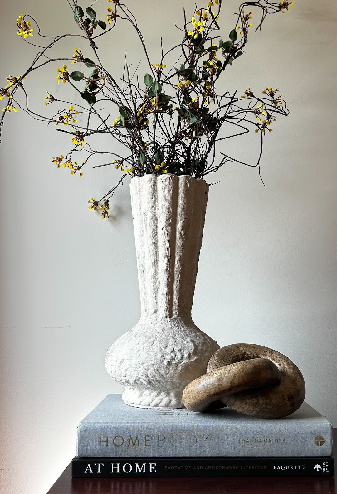 Matte White vase, Aged vessel, Artisan vase, Stone texture vase, Organic Decor Vase, Rustic textu... | Etsy (US)