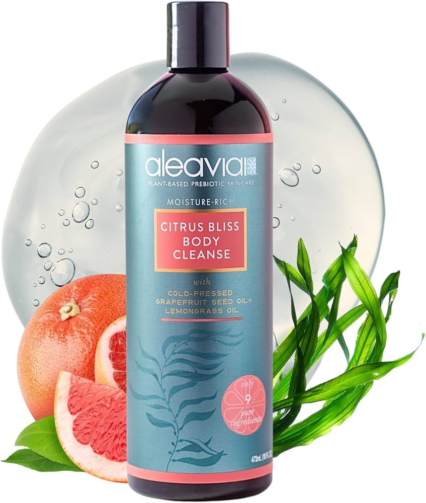 Aleavia Citrus Bliss Body Cleanse – Organic & All-Natural Prebiotic Body Wash, Scented with Pur... | Amazon (US)