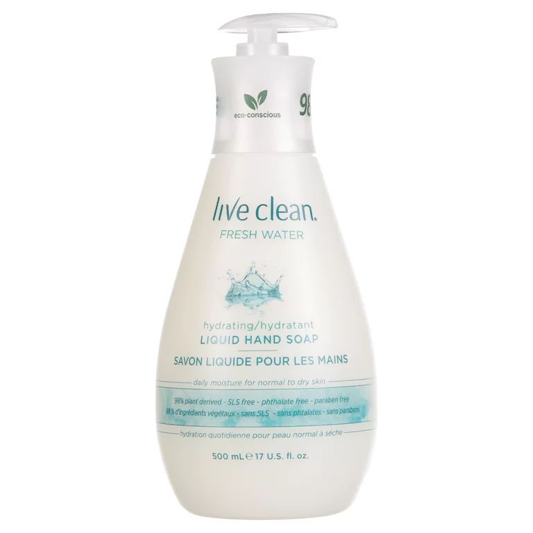 Live Clean Fresh Water Moisturizing Liquid Hand Soap, 17 fl oz Bottle | Walmart (US)