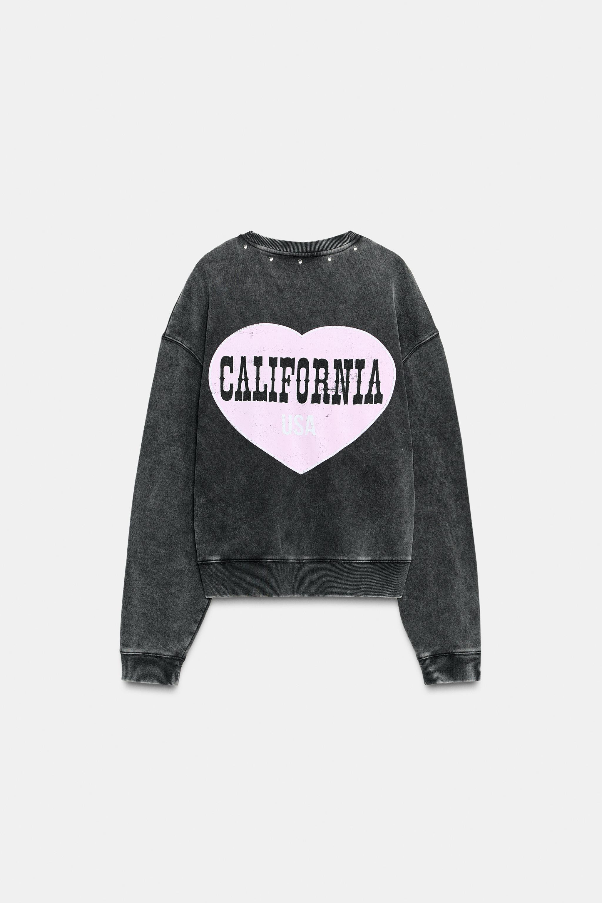 WASHED TEXT SWEATSHIRT | Zara US