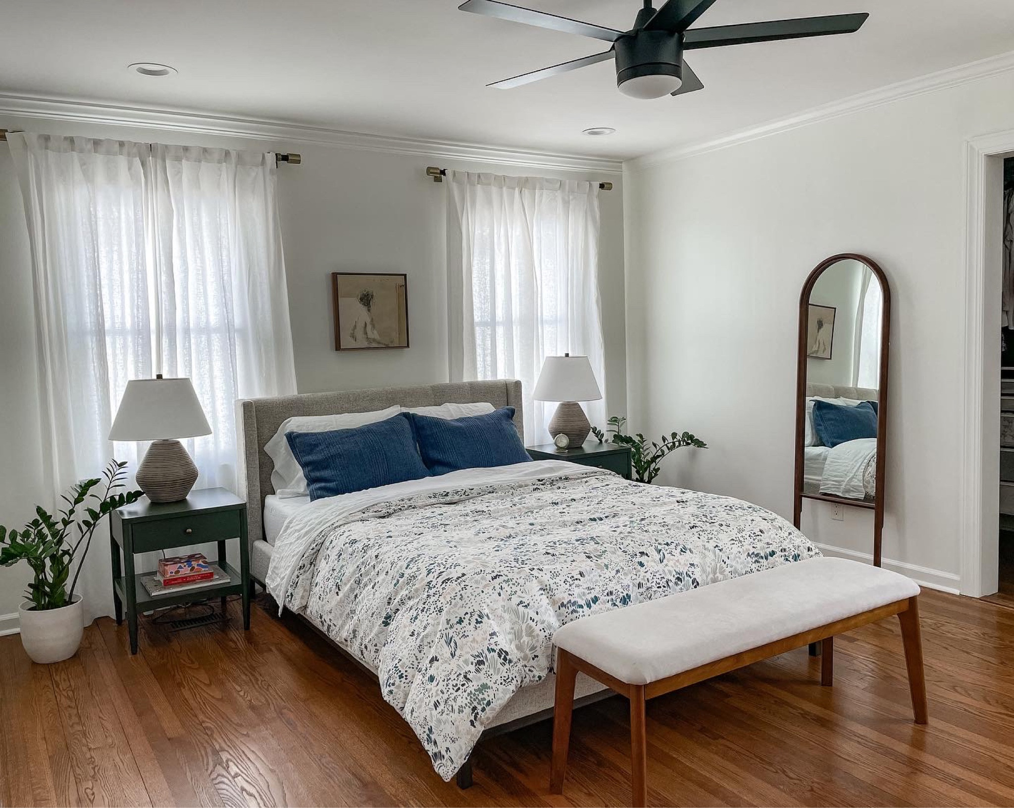 Loving this current phase of our master bedroom! I’ve mixed higher- and lower-priced pieces to make something we really love.

It’s cozy but light + airy at the same time. We’re adding wallpaper this week, but everything else is staying except the bedding (I’ve linked the wallpaper and new bedding, too! It’s going to be so pretty!)

#LTKhome