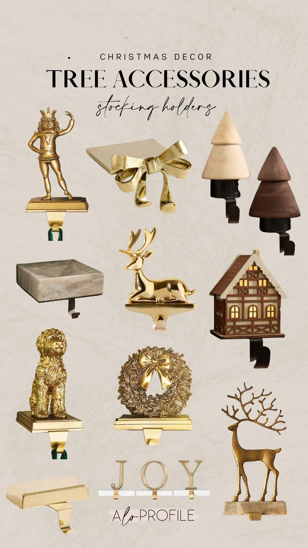 Mantle Accessories: Stocking Holders // Christmas holiday decor, Christmas tree decor, Christmas decor, Christmas decorations, holiday decor ideas, holiday entertaining, holiday home decor, chic Christmas decor, holiday decorations