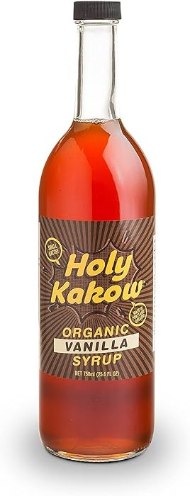 Holy Kakow Cafe Organic Vanilla Syrup - Vanilla Syrup, Coffee Syrup, Organic Syrup for Coffee, Va... | Amazon (US)