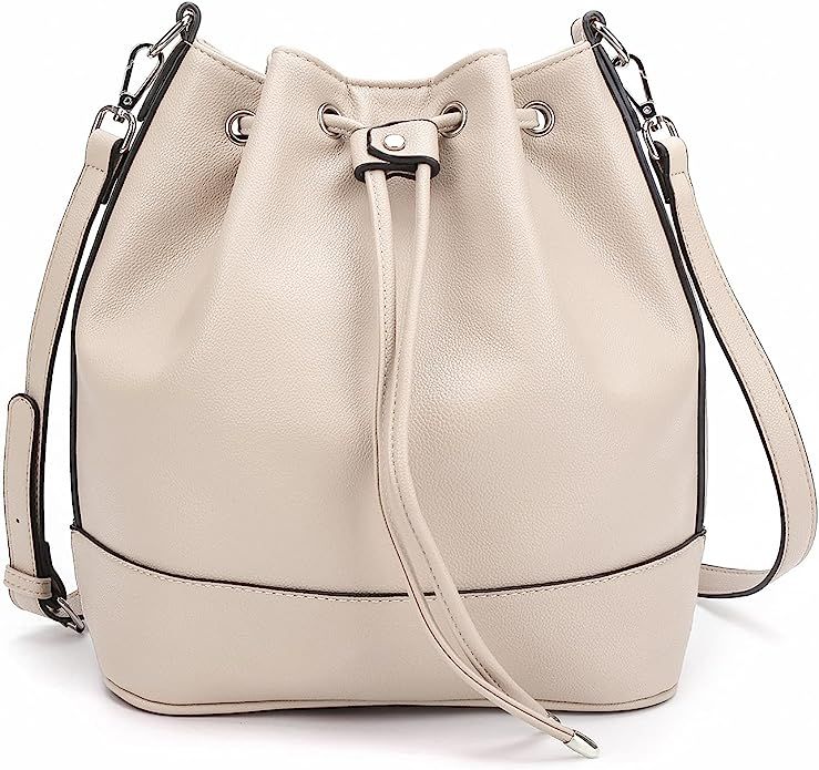 AFKOMST Bucket Bag and Purses For Women Large Hoho Bag and Drawstring Shoulder Handbags,Soft PU L... | Amazon (US)