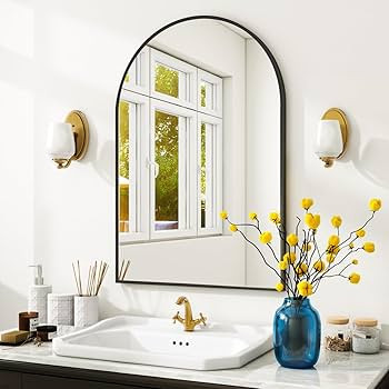 VooBang Arched Wall Mirror, 24 x 36 inch Arch Bathroom Mirror, Wall Mounted Vanity Mirror with Ar... | Amazon (US)