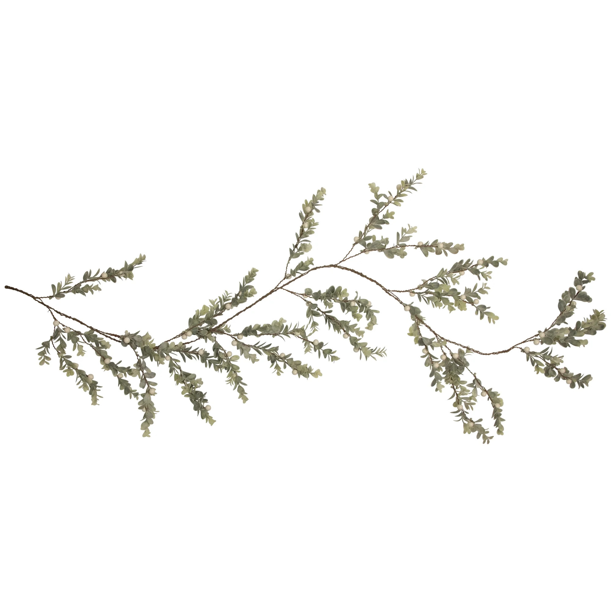 5‘ White Berry and Eucalyptus Christmas Garland - Unlit - Walmart.com | Walmart (US)