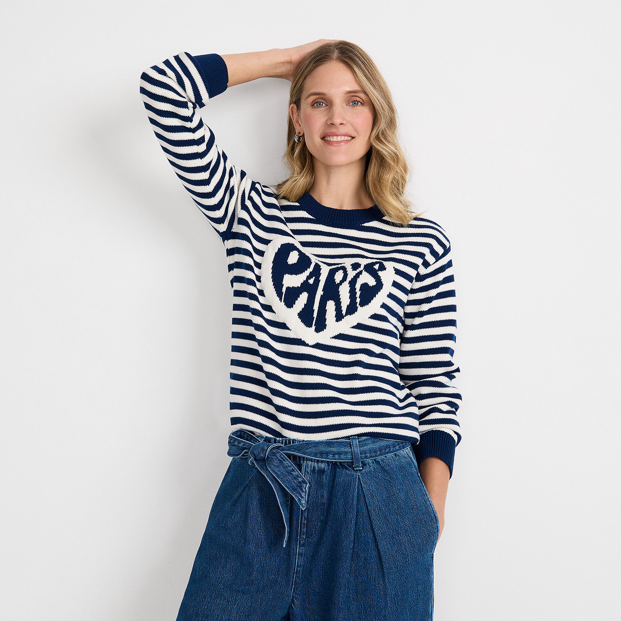 Women's Drifter Jacquard Crew Neck Sweater | Lands' End (US)