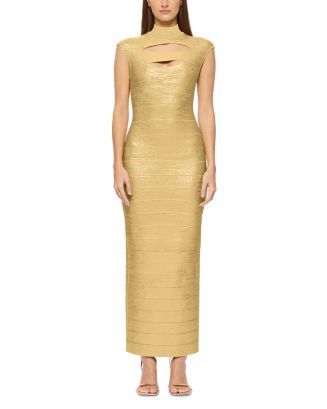 Hervé Léger Foiled Cutout Bandage Gown  | Bloomingdale's Women | Bloomingdale's (US)