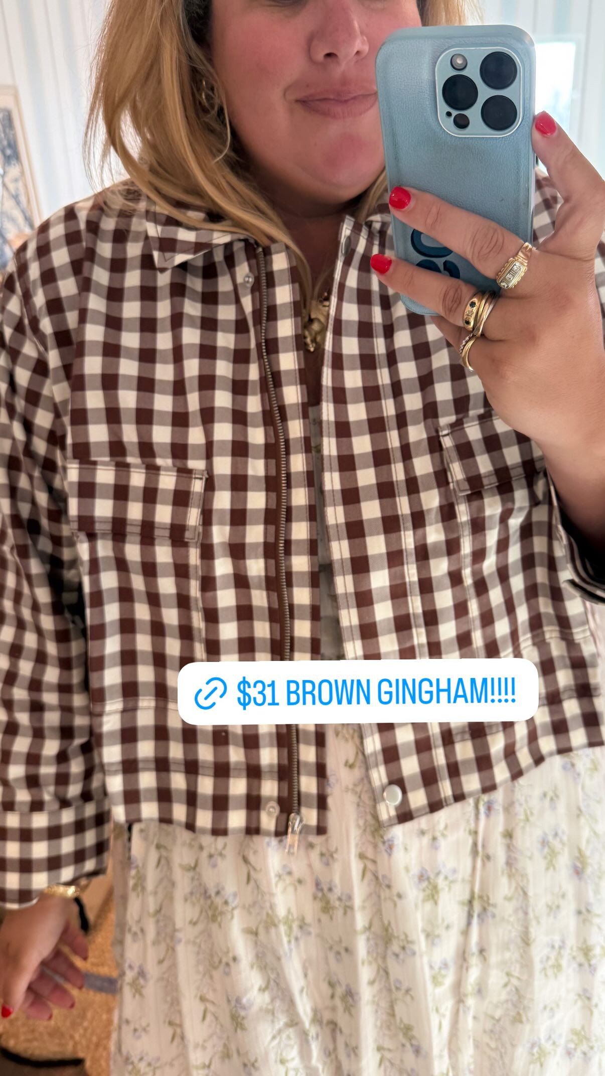 $31 brown gingham jacket for spring!

#LTKSeasonal #LTKSaleAlert