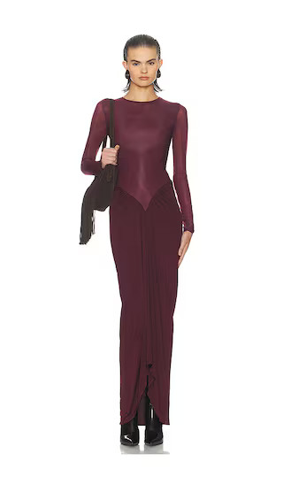 The Margot Dress in Merlot | Revolve Clothing (Global)