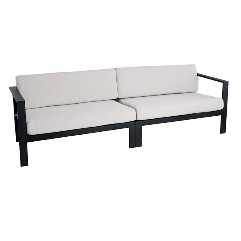 Crosby St. 2-Piece Soho Black Steel Patio Sofa | At Home