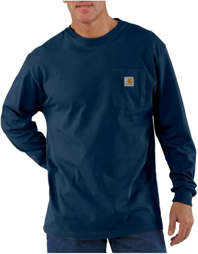 Carhartt Men's Loose Fit Heavyweight LongSleeve Pocket TShirt | Amazon (US)