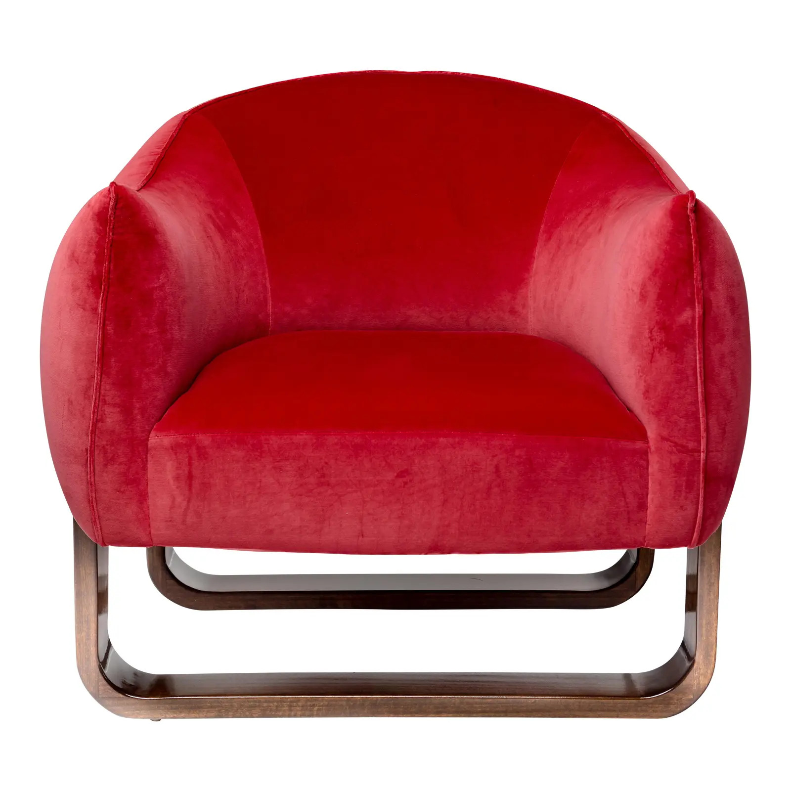 Marie Burgos Design Red Milo Armchair | Chairish