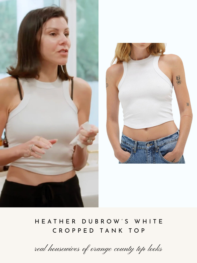 Heather Dubrow's White. Cropped Tank Top 

 