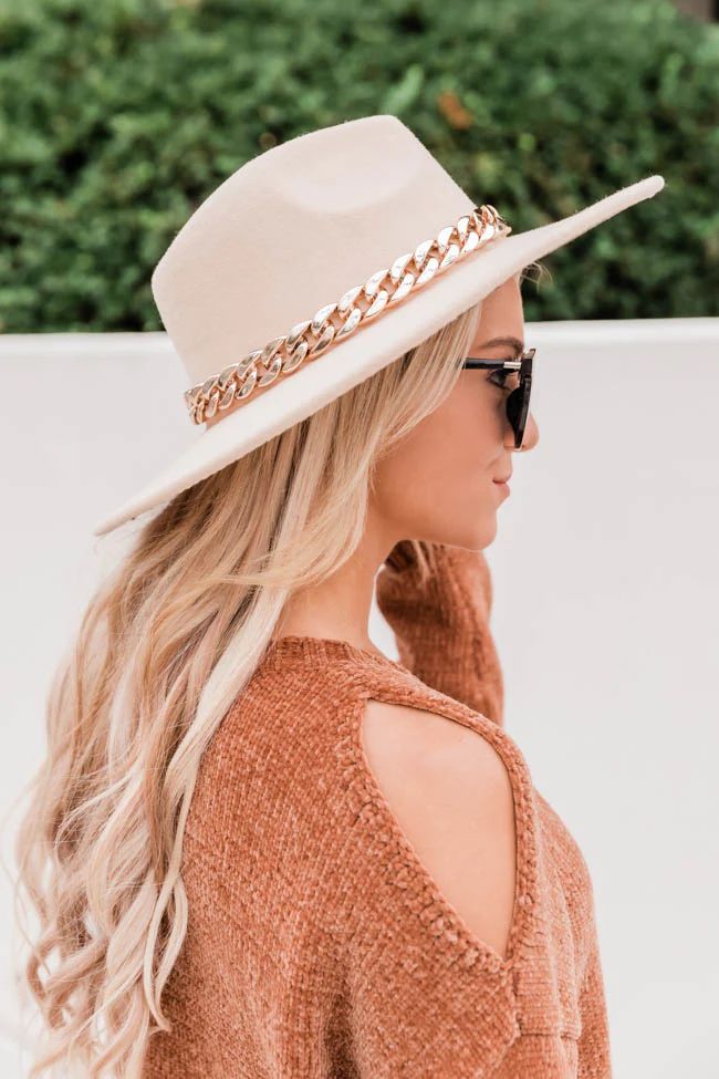 Speechless Entrance Beige Wide Brim Fedora Hat | The Pink Lily Boutique