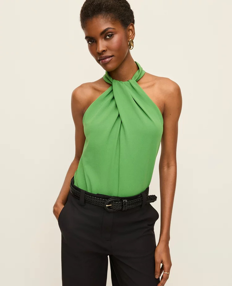 Twist Neck Halter Top | Ann Taylor