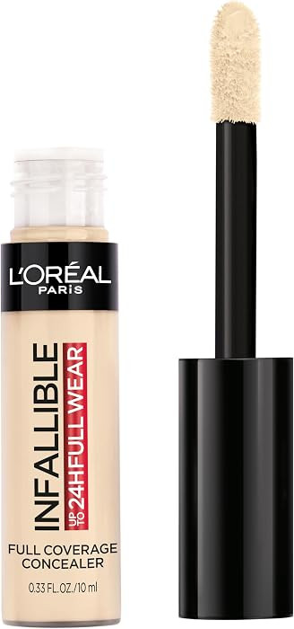 L'Oreal Paris Makeup Infallible Full Wear Waterproof Matte Concealer, Full Coverage, Eggshell, 0.... | Amazon (US)