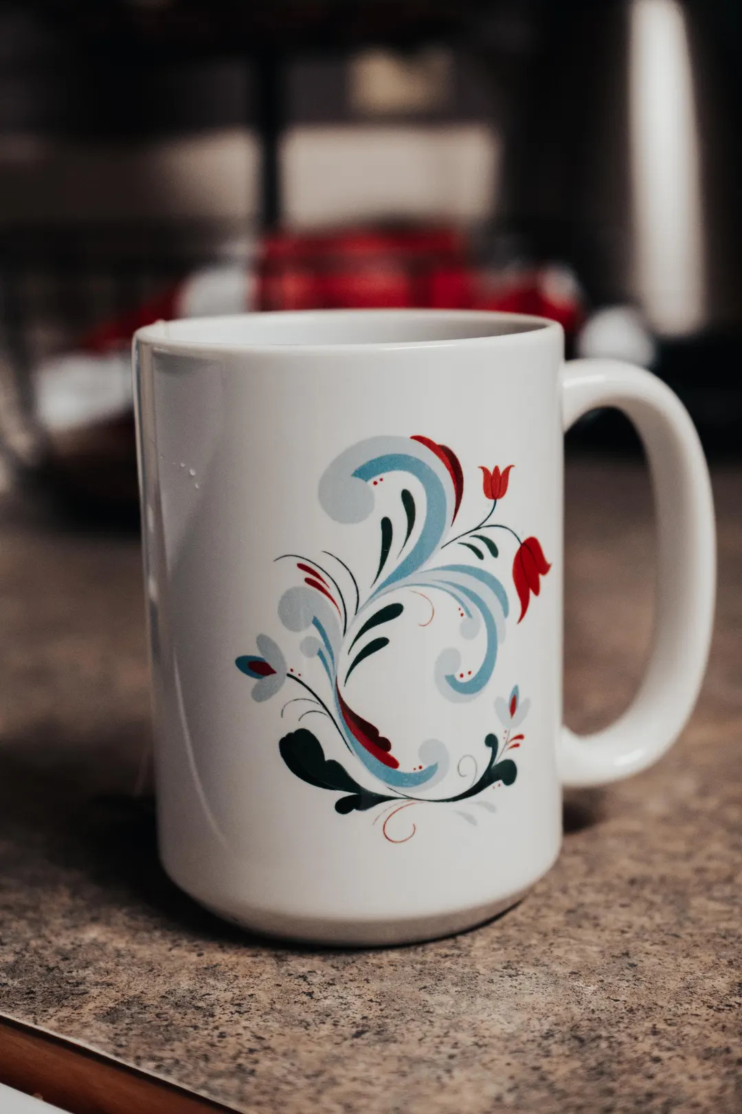 5) Rosemaling Mug, Scandinavian Folk Art Gift, Norwegian & Swedish Gifts, Folk Art Mug, Norwegian... | Etsy (US)