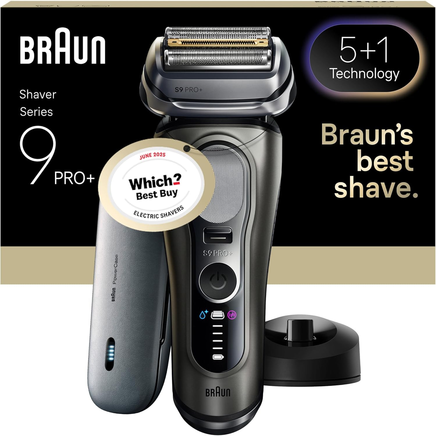 Braun Series 9 PRO+ Electric Shaver, Wet & Dry Razor for Men with 5+1 Ultra Thin Precision Blades... | Amazon (UK)
