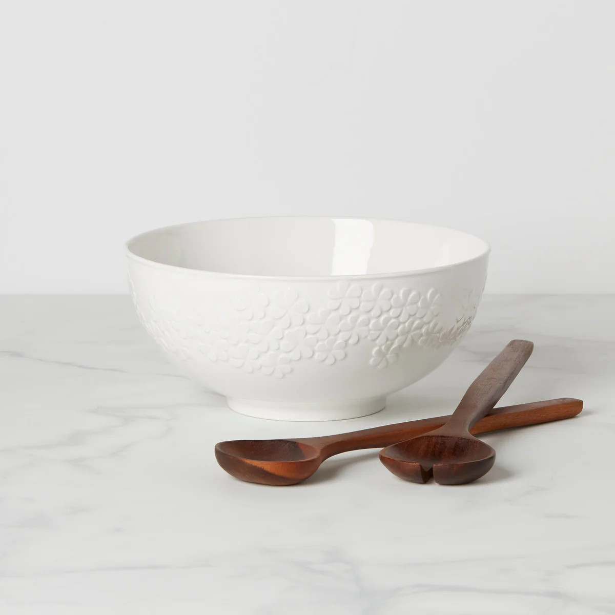 Blossom Lane Salad Bowl & Servers | Lenox