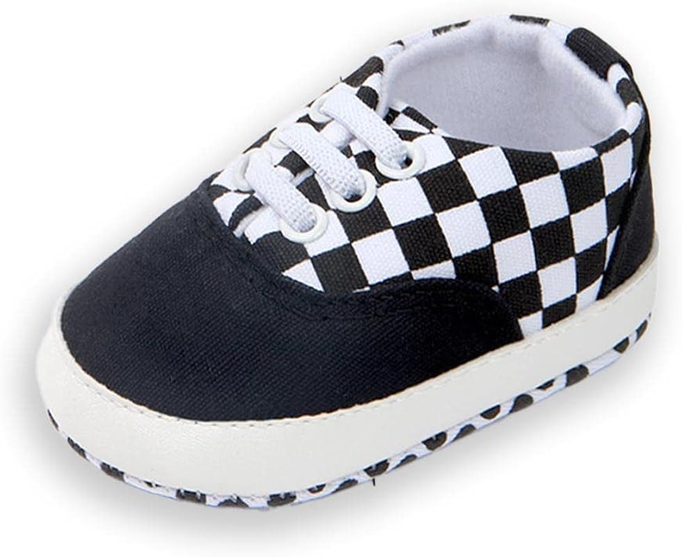 Clowora Unsex Baby Boys Girls Canvas First Walkers Shoes,Newborn Infant Non Slip Soft Sole Crib C... | Amazon (US)