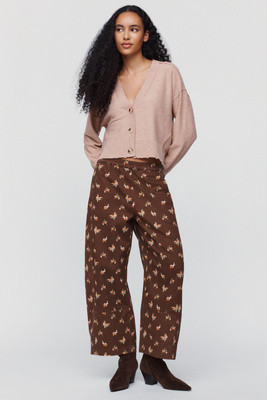 Izzie Relaxed Printed Pull On Barrel Pants | Anthropologie (US)