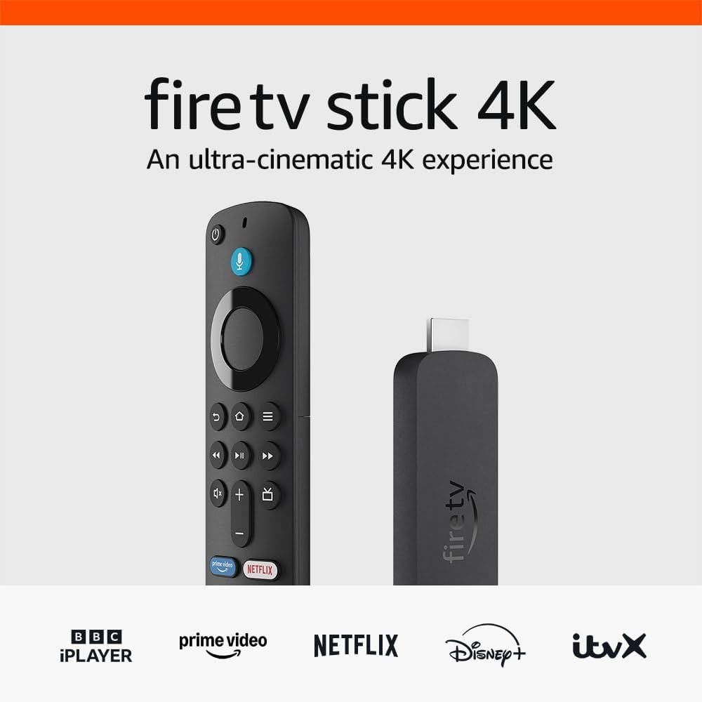 Amazon Fire TV Stick 4K (Newest gen), supports Wi-Fi 6, Dolby Vision/Atmos, HDR10+ | Amazon (UK)