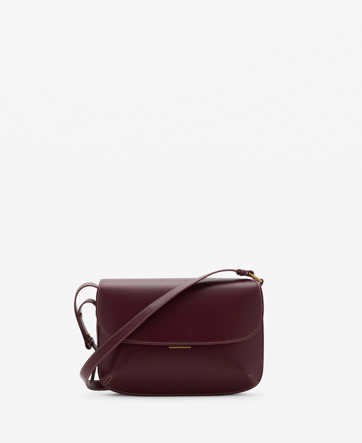 Mango Women's Flap Crossbody Bag - Burgundy | Macy's