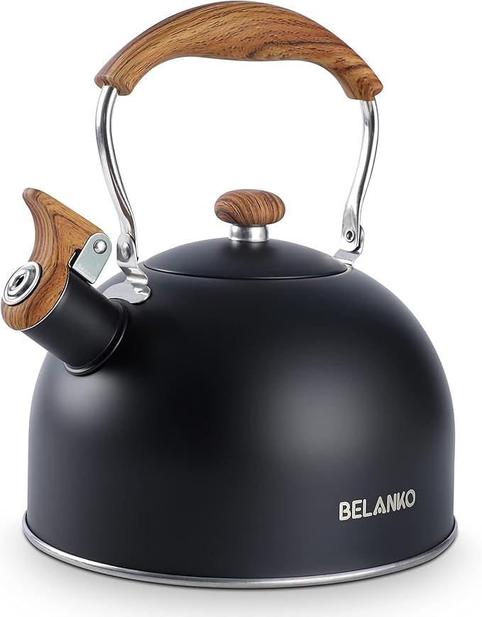 Tea Kettle, BELANKO 85 OZ / 2.5 Liter Whistling Tea Kettle, Tea Pots for Stove Top Food Grade Sta... | Amazon (US)