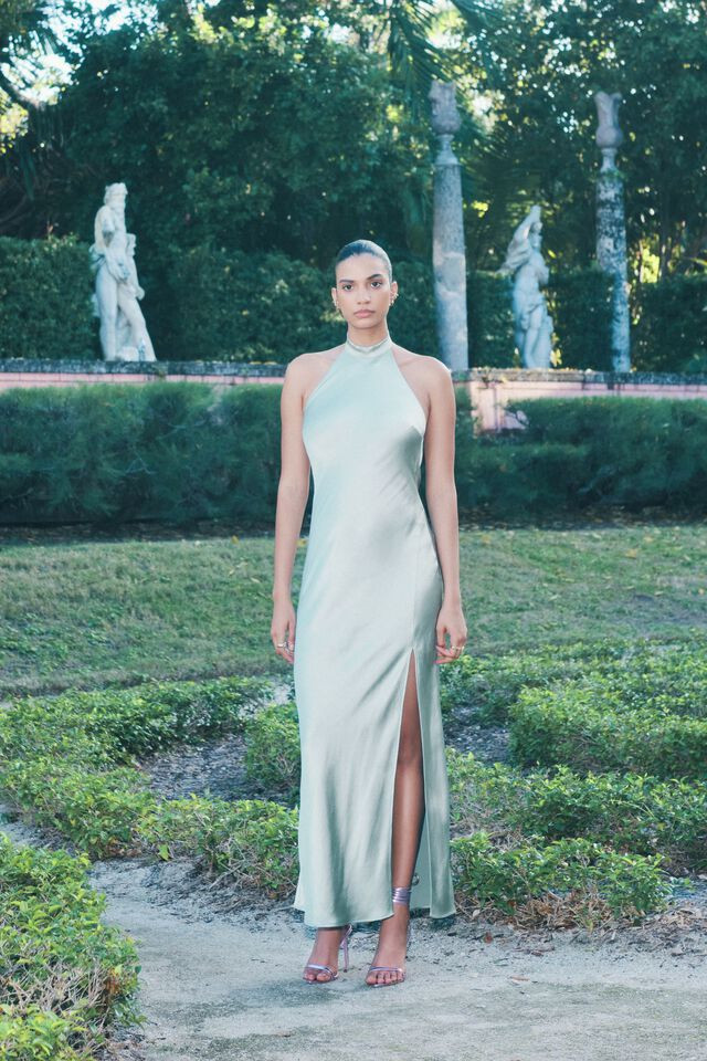 Halter Neckline Maxi Dress | Dynamite Clothing