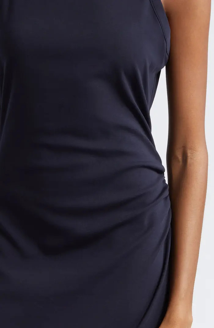 Side Drape Stretch Cotton Tank Dress | Nordstrom