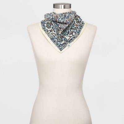 Women's Floral Print Bandana Scarf - Universal Thread™  Cream One Size | Target