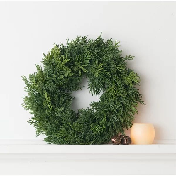 Artificial Lush Cedar Wreath | Wayfair North America