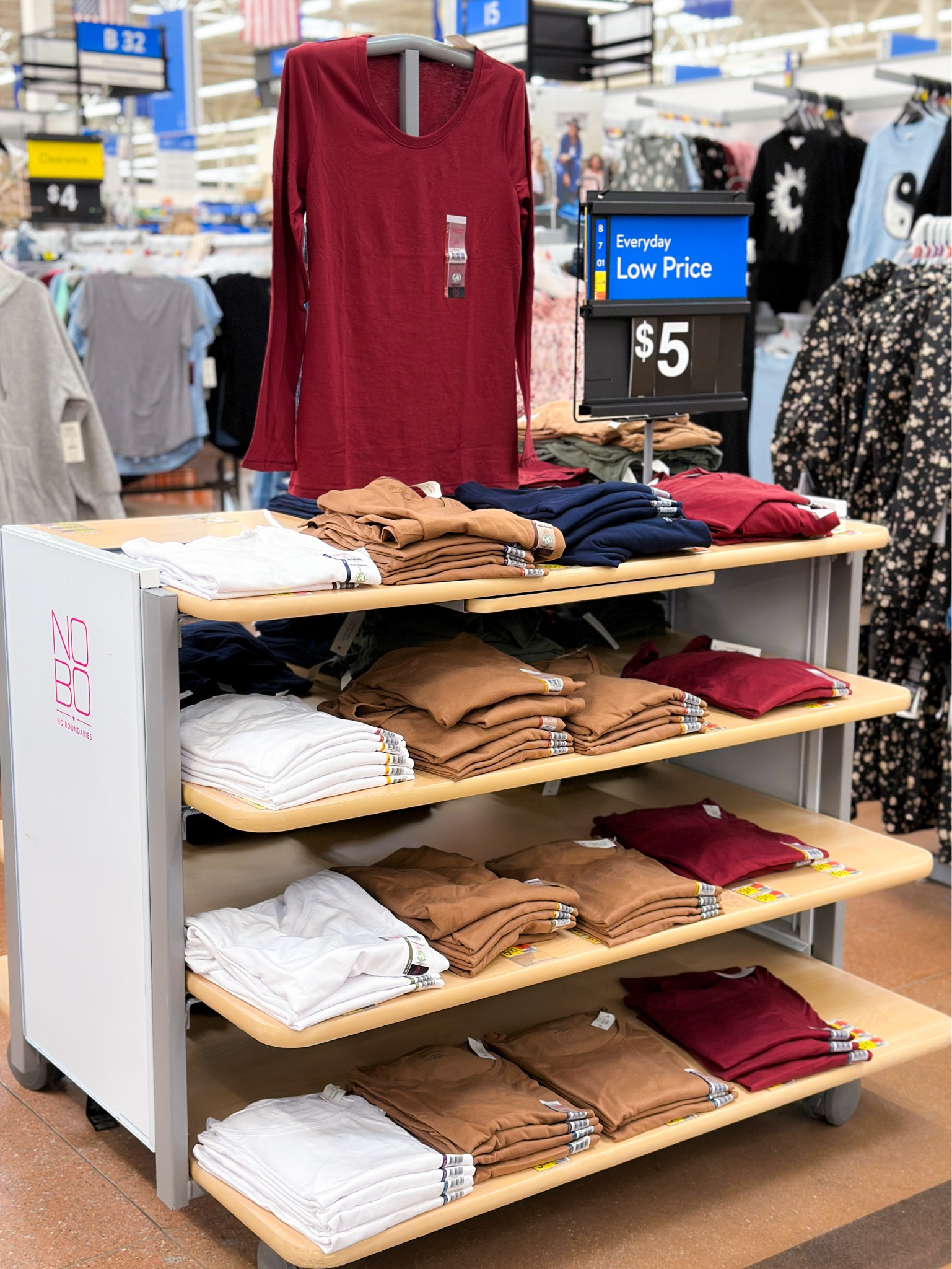 Scoop Neck T-Shirt with Long Sleeves at Walmart

#LTKstyletip