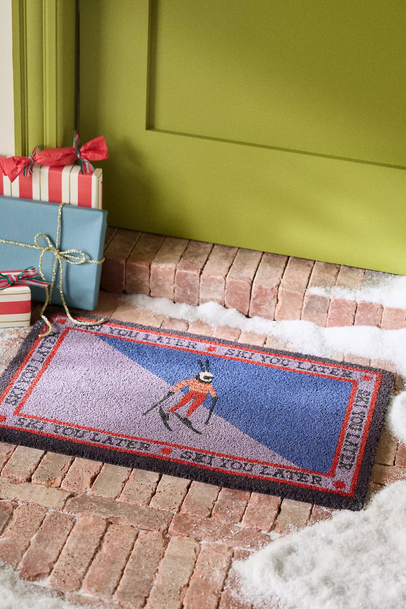 Ski You Later Coir Printed Doormat | Anthropologie (US)