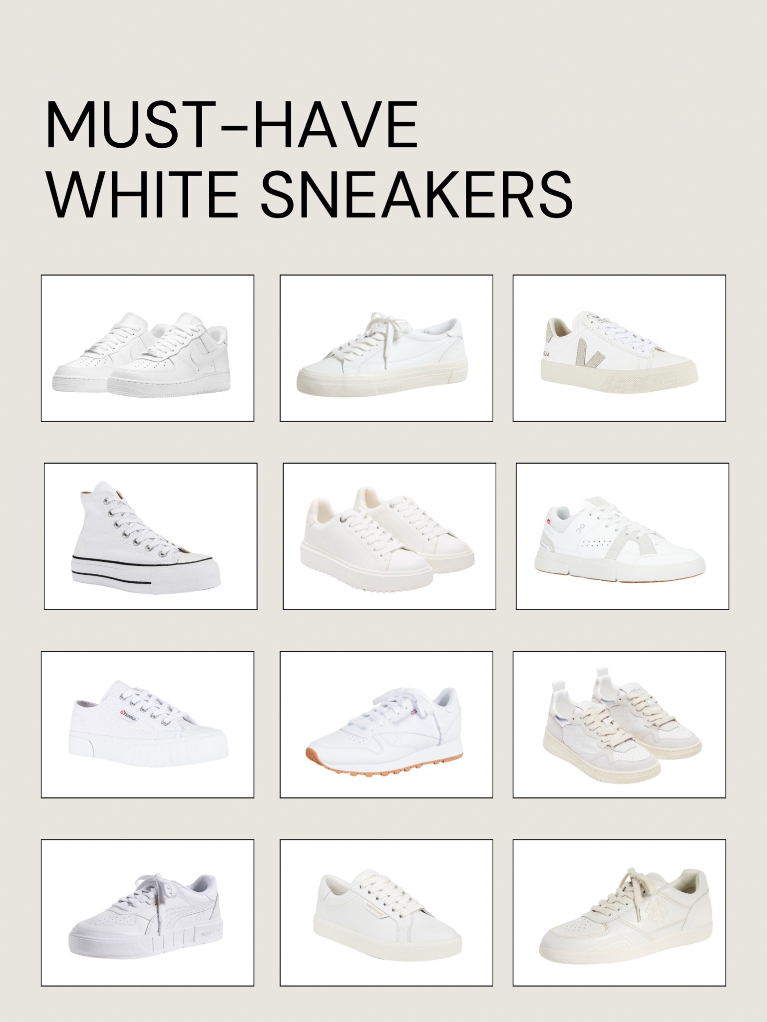 Must-have white sneakers | Every wardrobe needs a good pair of white sneakers. These are some of my faves at all price points, including some sneakers under $100!

#LTKSeasonal #LTKshoecrush #LTKstyletip