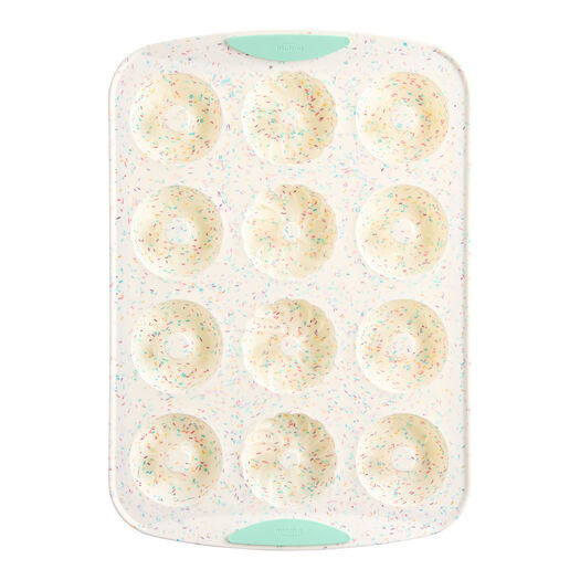 Trudeau Confetti Structured Silicone 12c Mini Donut Pan by World Market | World Market