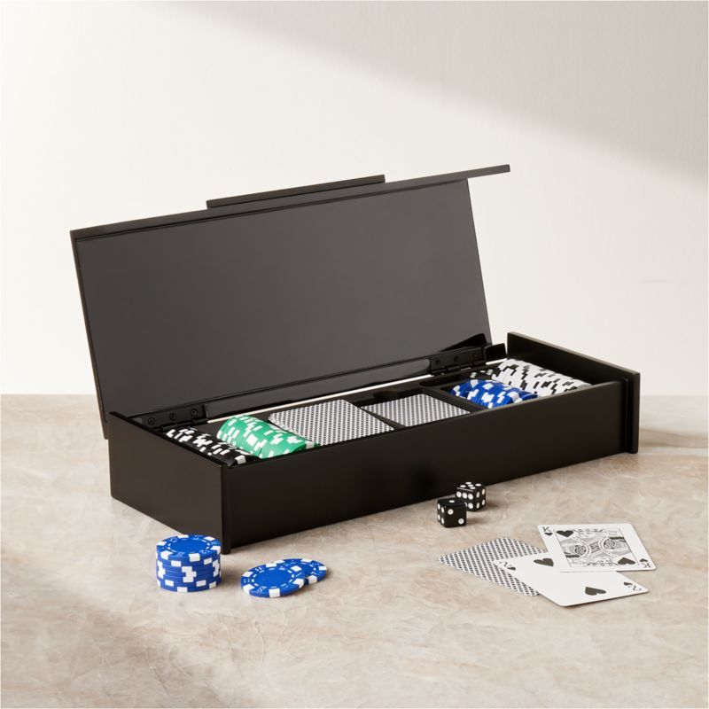 Montrose High-Gloss Wood Poker Set | CB2 | CB2