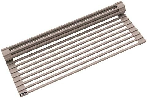 Kraus KRM-10BR Kore Multipurpose Over-Sink Roll-Up Dish Drying Rack, 21 Inch-Regular, Brown | Amazon (US)